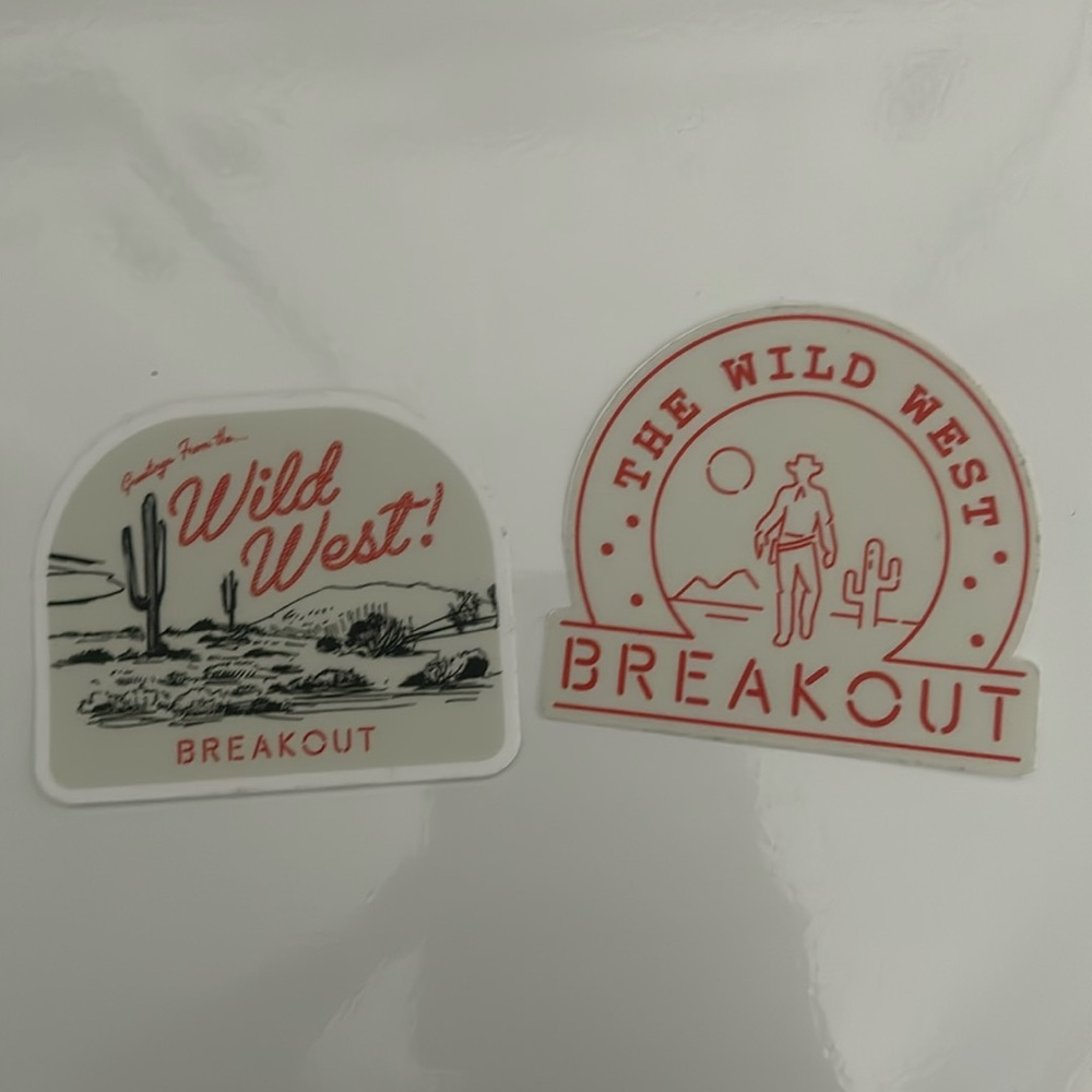 Wild West Breakout games stickers!